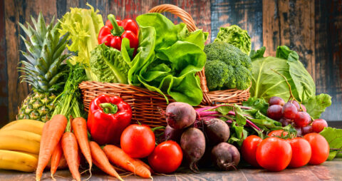 Vegetable and fruit basket